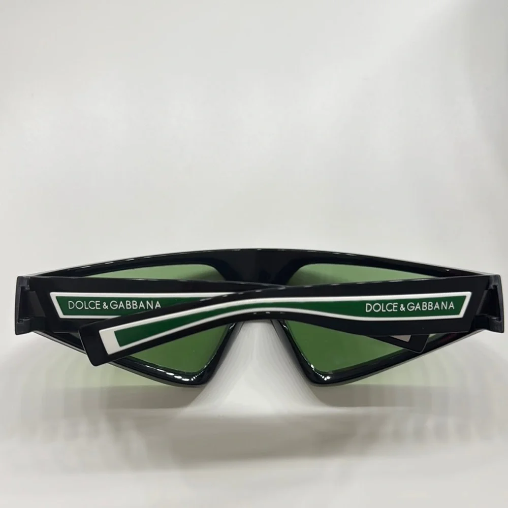 Dolce & Gabbana Black and Green Angular Glasses